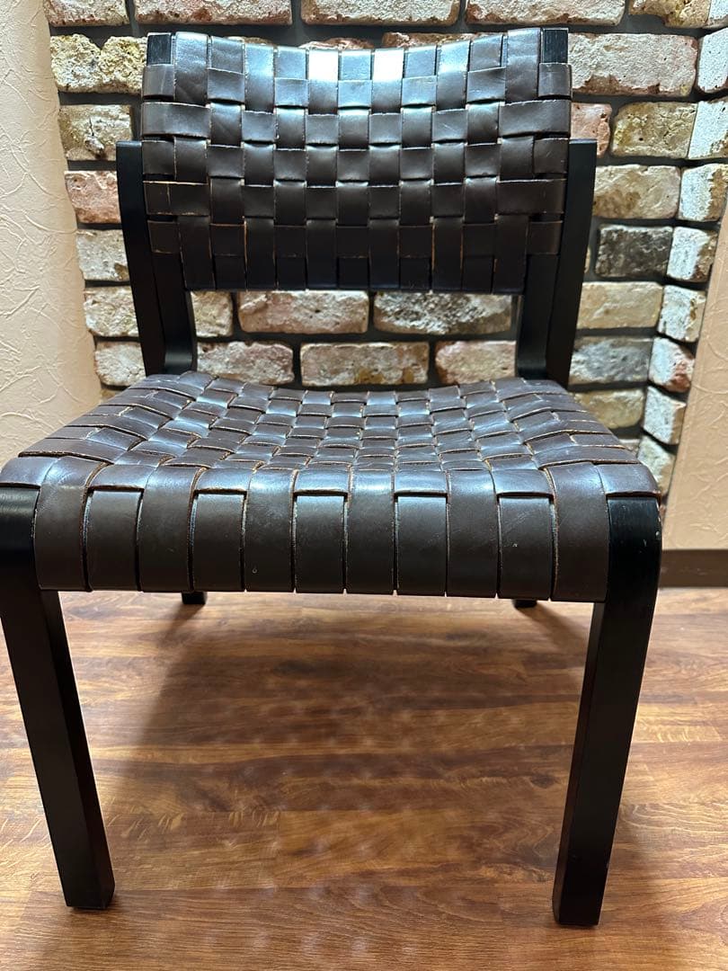 アルフレックス　レザー ダークブラウン　ダイニングチェア　二脚セット