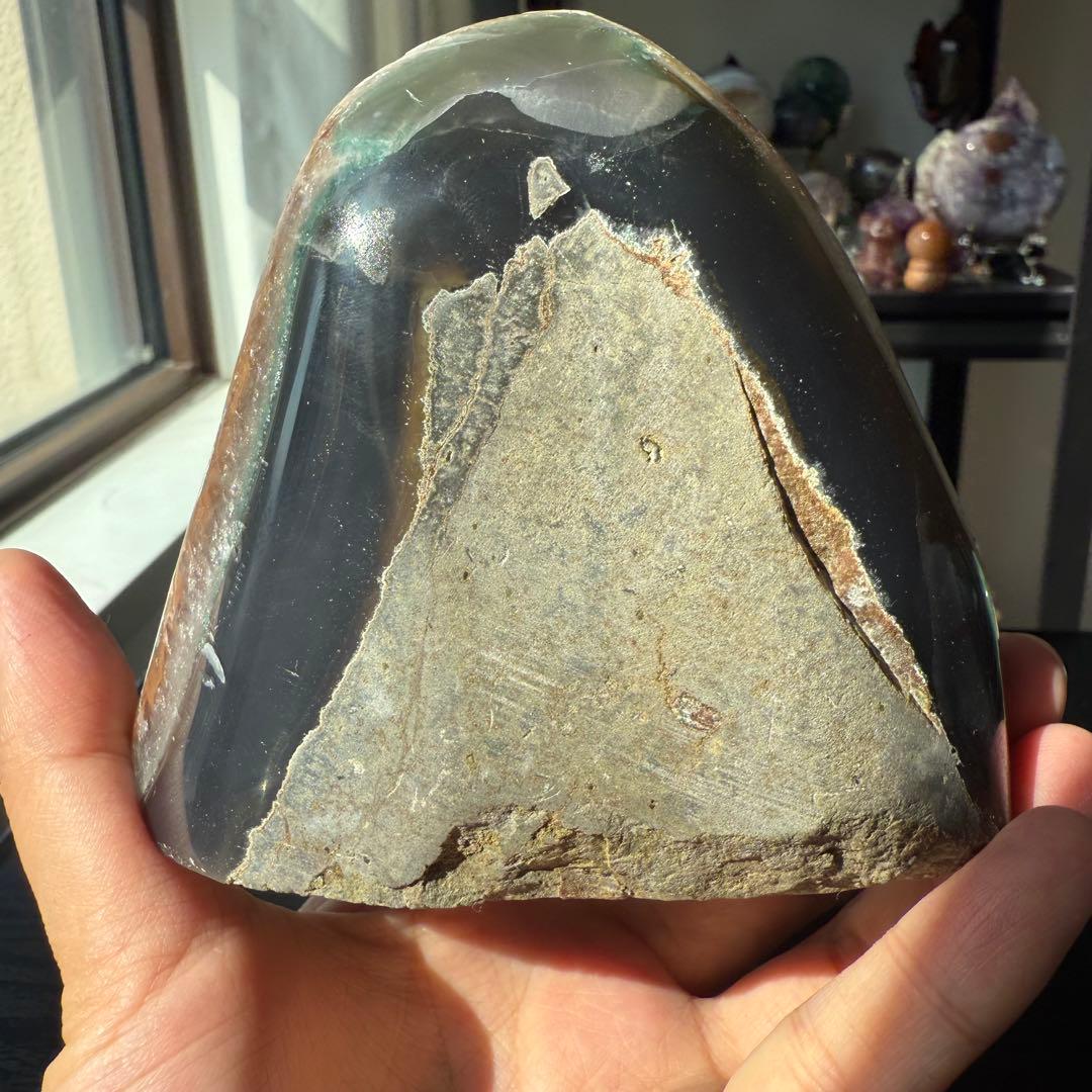 天然石アメジストの原石　置物　NO.100908