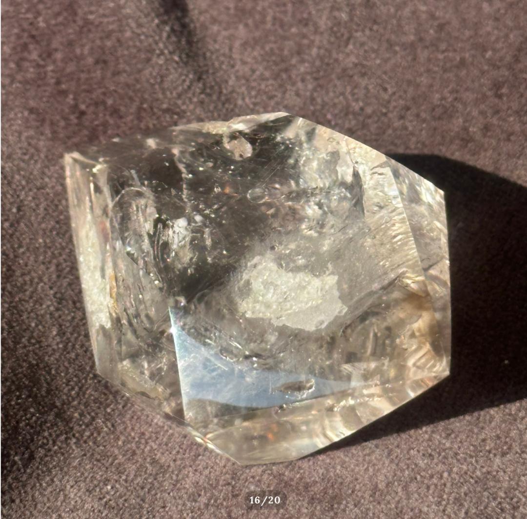 【水入り 水晶】ダブル ポイント エンハイドロ クォーツ