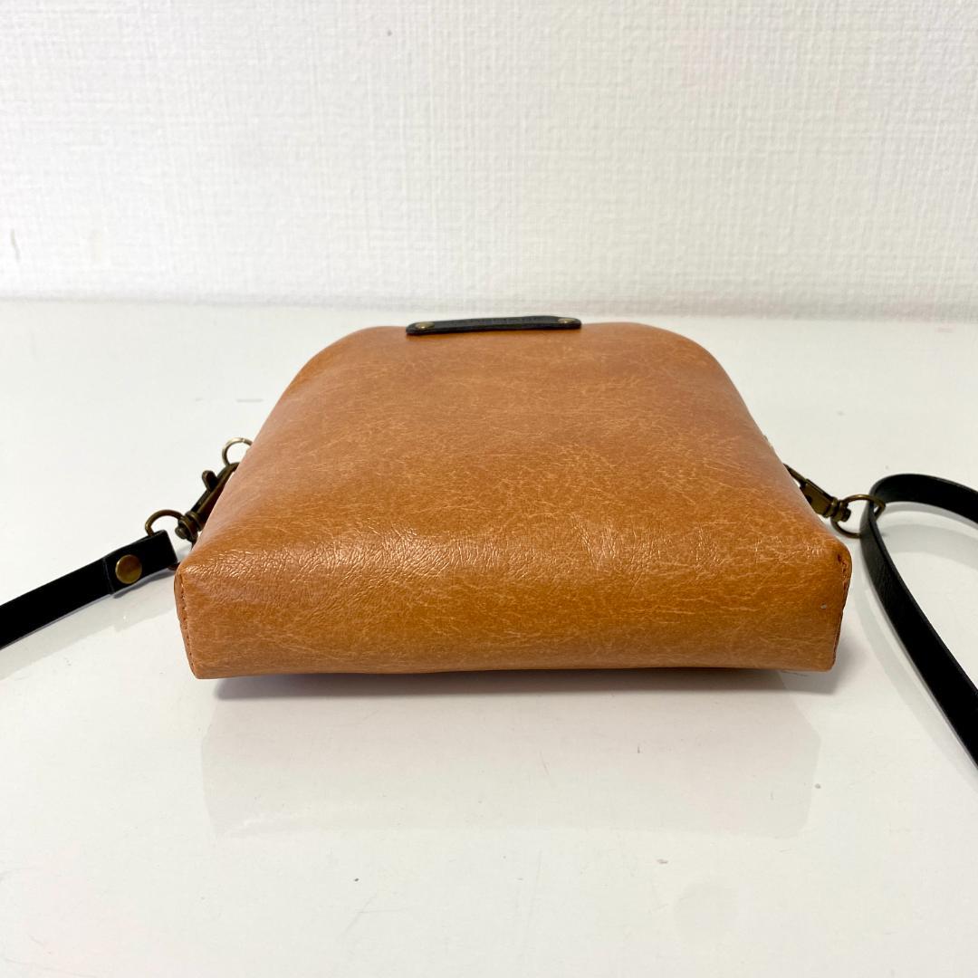 本革風 合皮 がま口 バッグ 3点セット ハンドメイド