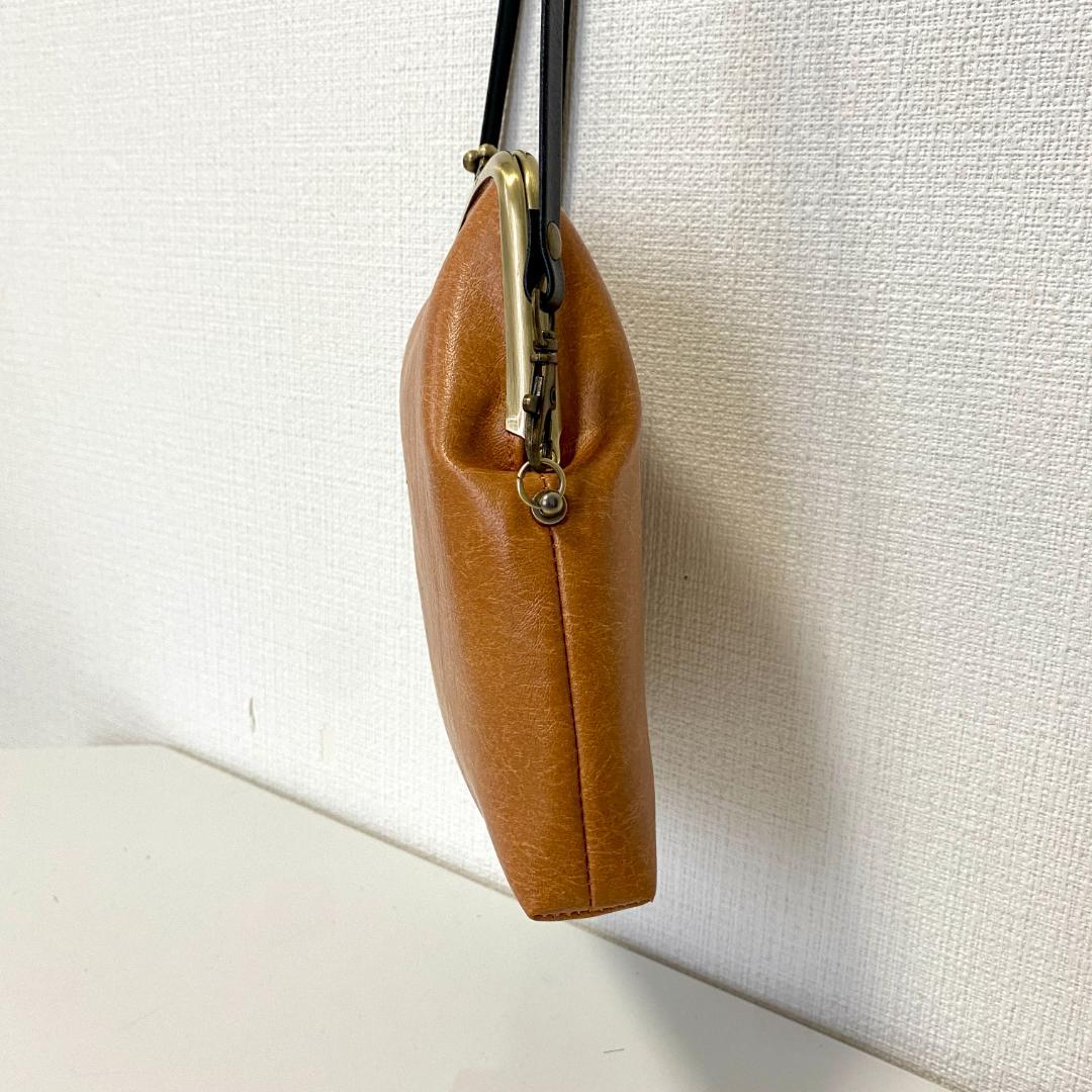 本革風 合皮 がま口 バッグ 3点セット ハンドメイド