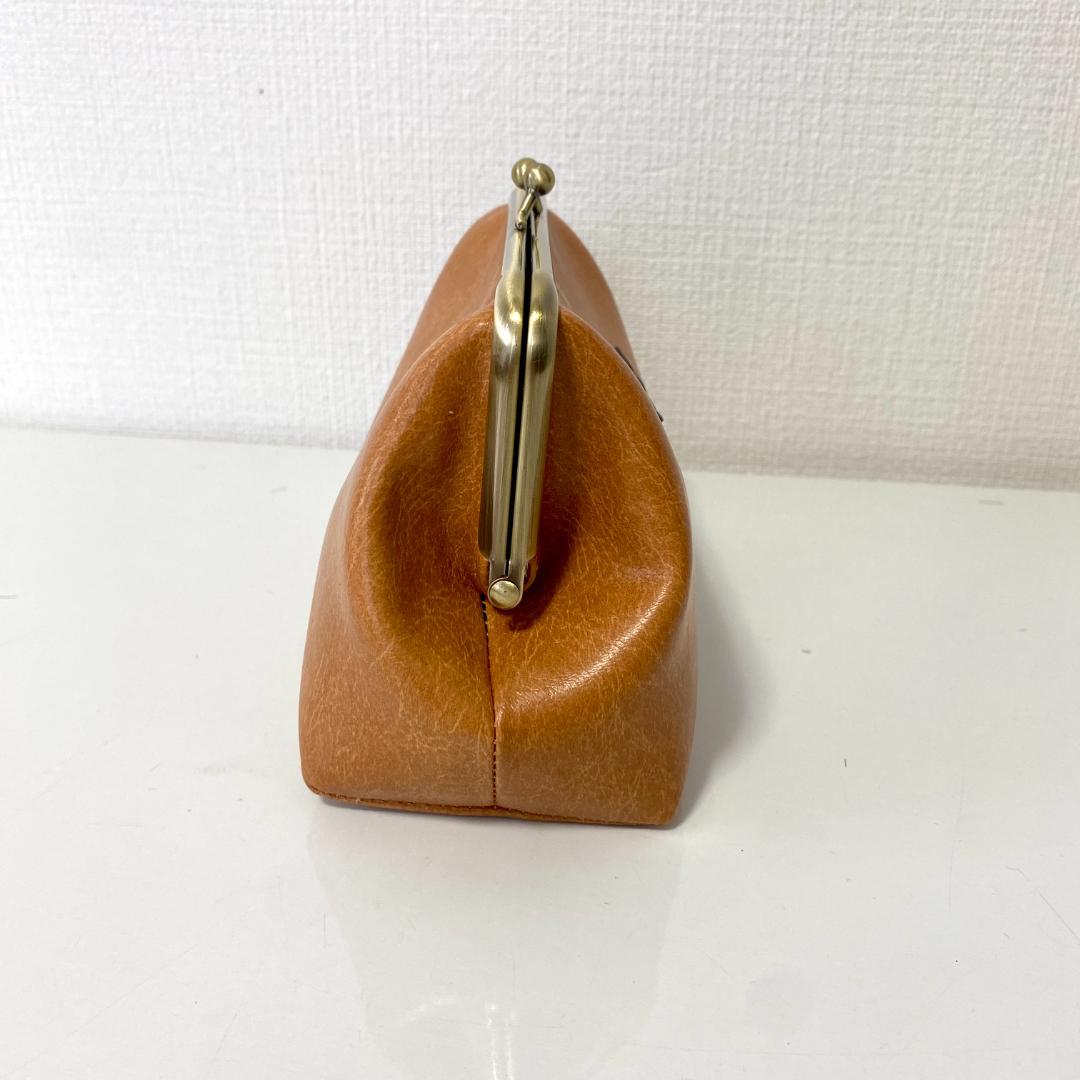 本革風 合皮 がま口 バッグ 3点セット ハンドメイド