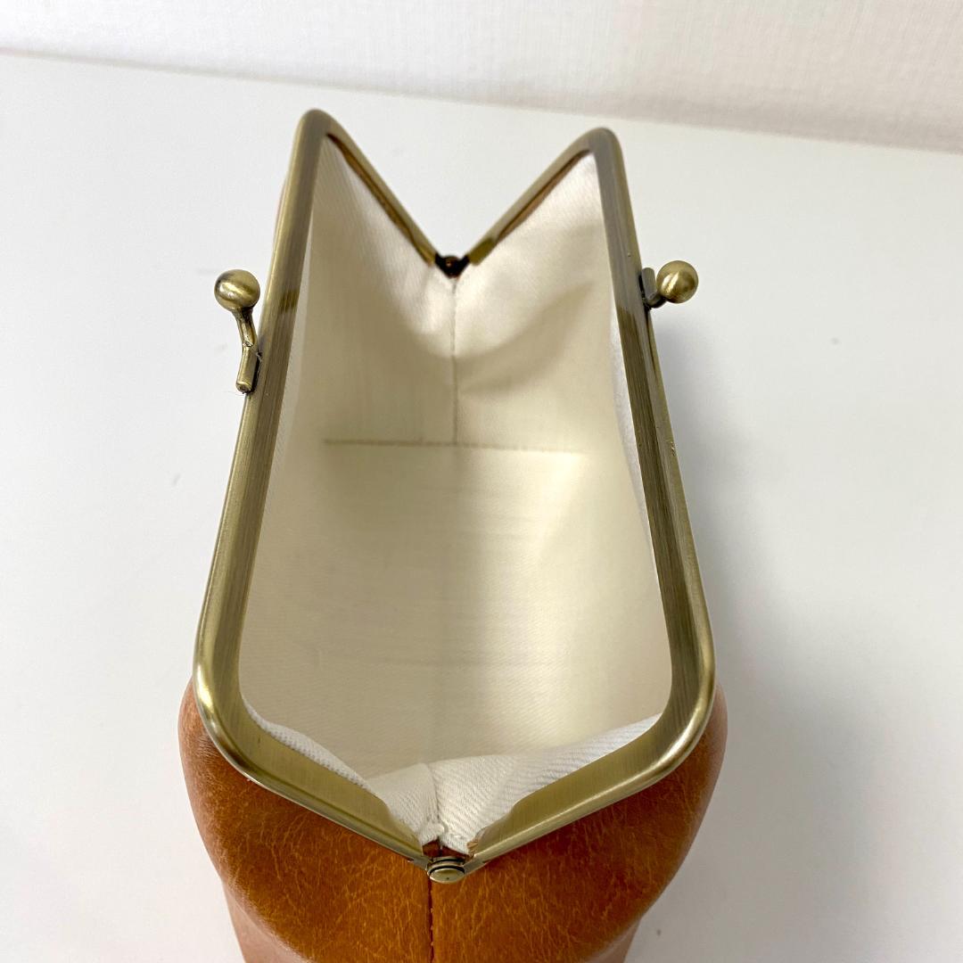 本革風 合皮 がま口 バッグ 3点セット ハンドメイド