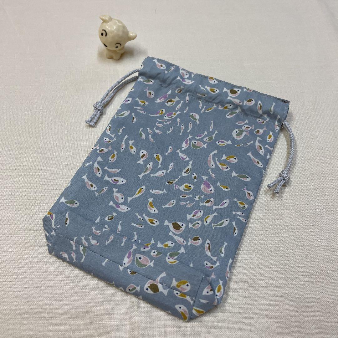 リバティ　グリマー　マチ付き巾着SS ハンドメイド
