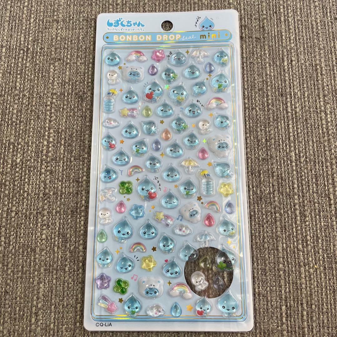ボンボンドロップシール　きぐるみ　にーはお　にゆこん　しずくちゃん　キティ