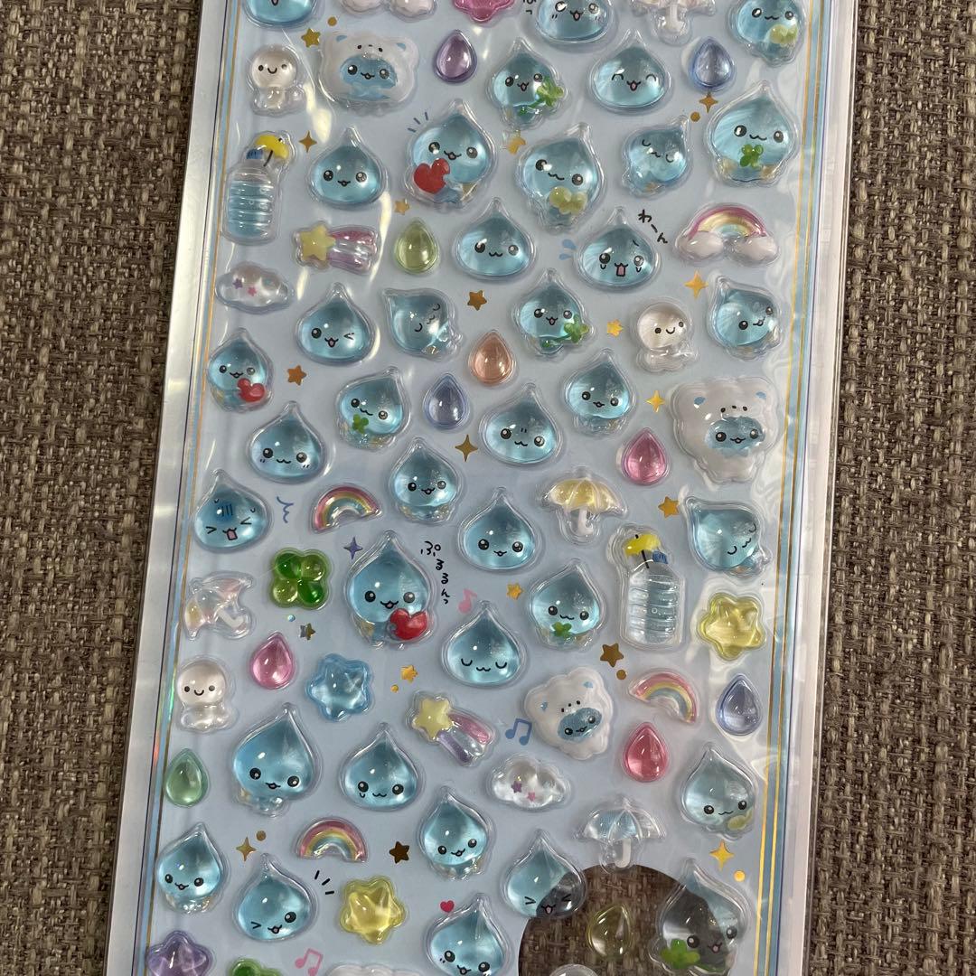 ボンボンドロップシール　きぐるみ　にーはお　にゆこん　しずくちゃん　キティ