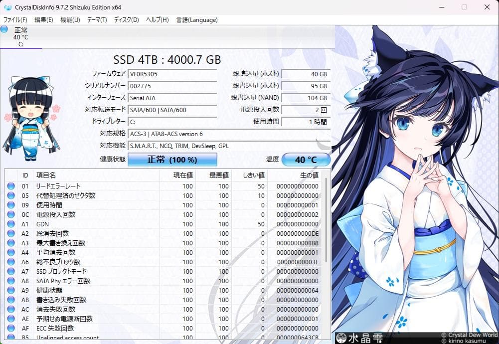 M.2 NGFF SATA 4TB 新品未開封 No1