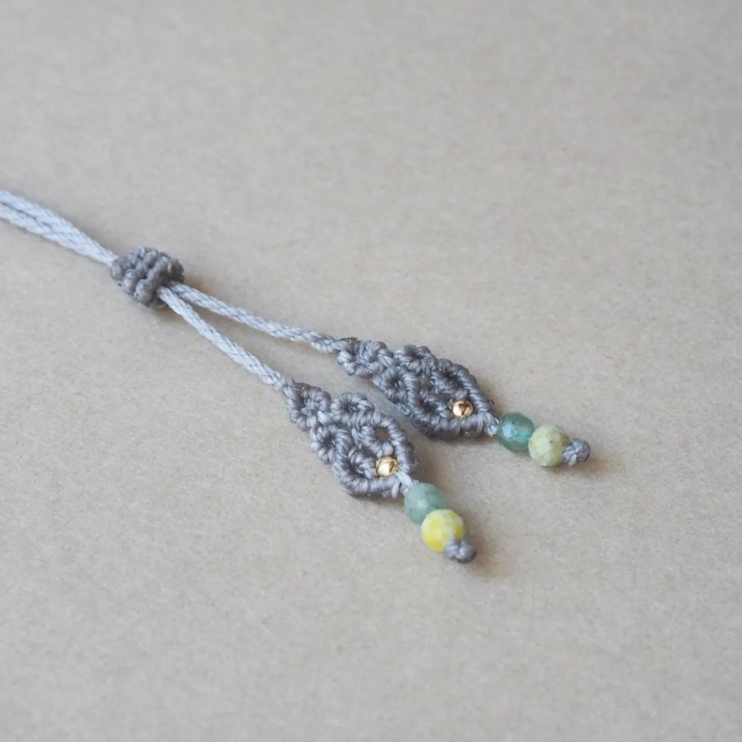 レモンクリソプラーズ マクラメ ネックレス