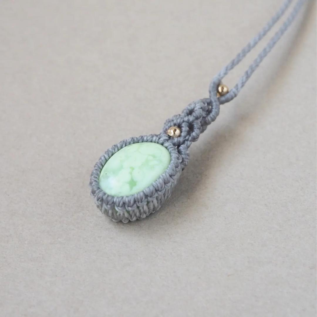 レモンクリソプラーズ マクラメ ネックレス