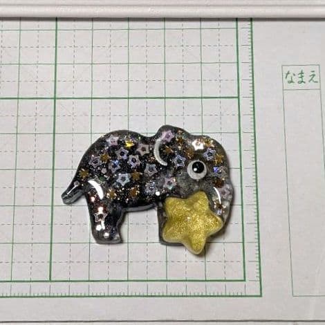 ゾウ　レジンヘアゴム　リメイク品