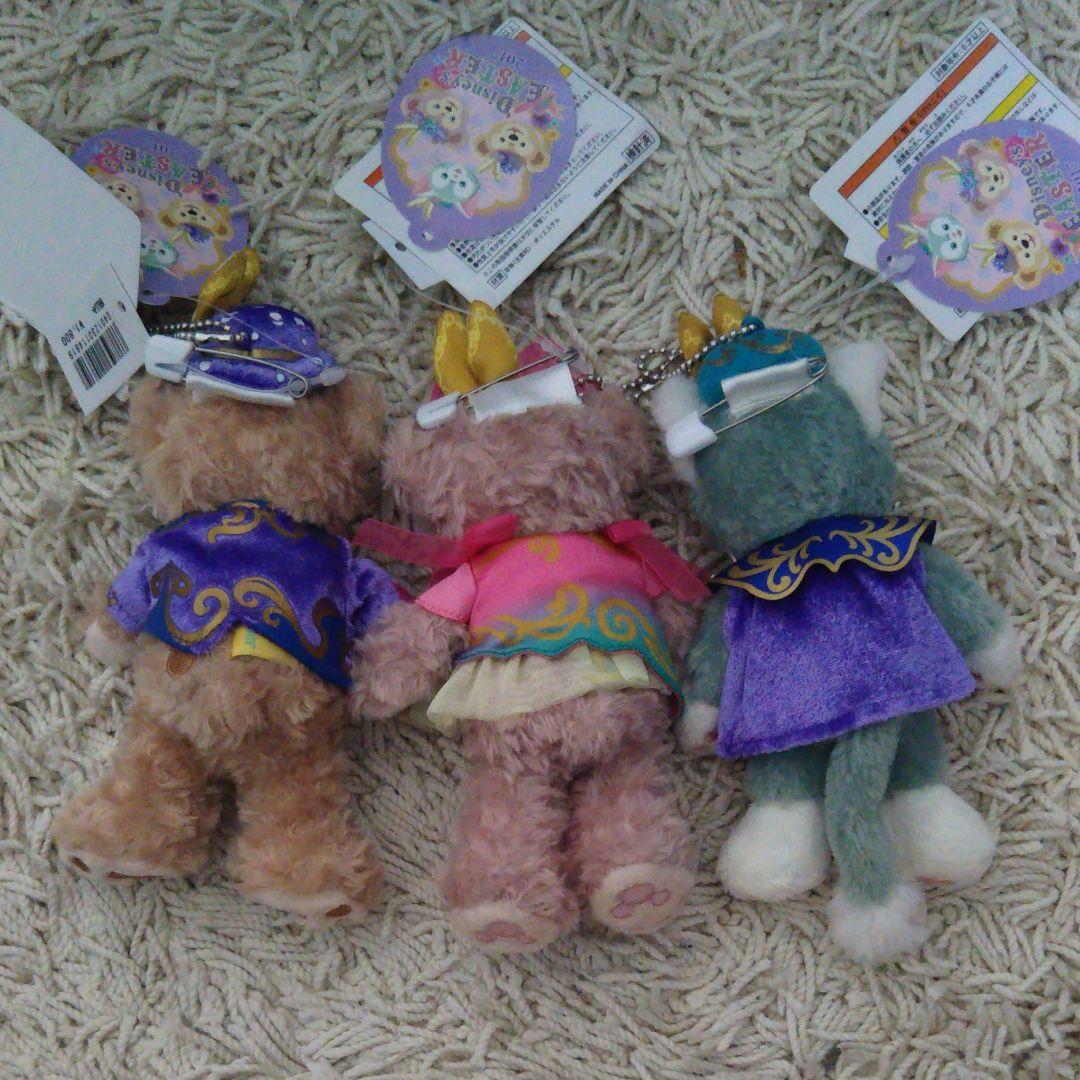 ダッフィー　2017 イースター　ぬいぐるみバッジ　3体セット　シェリーメイ