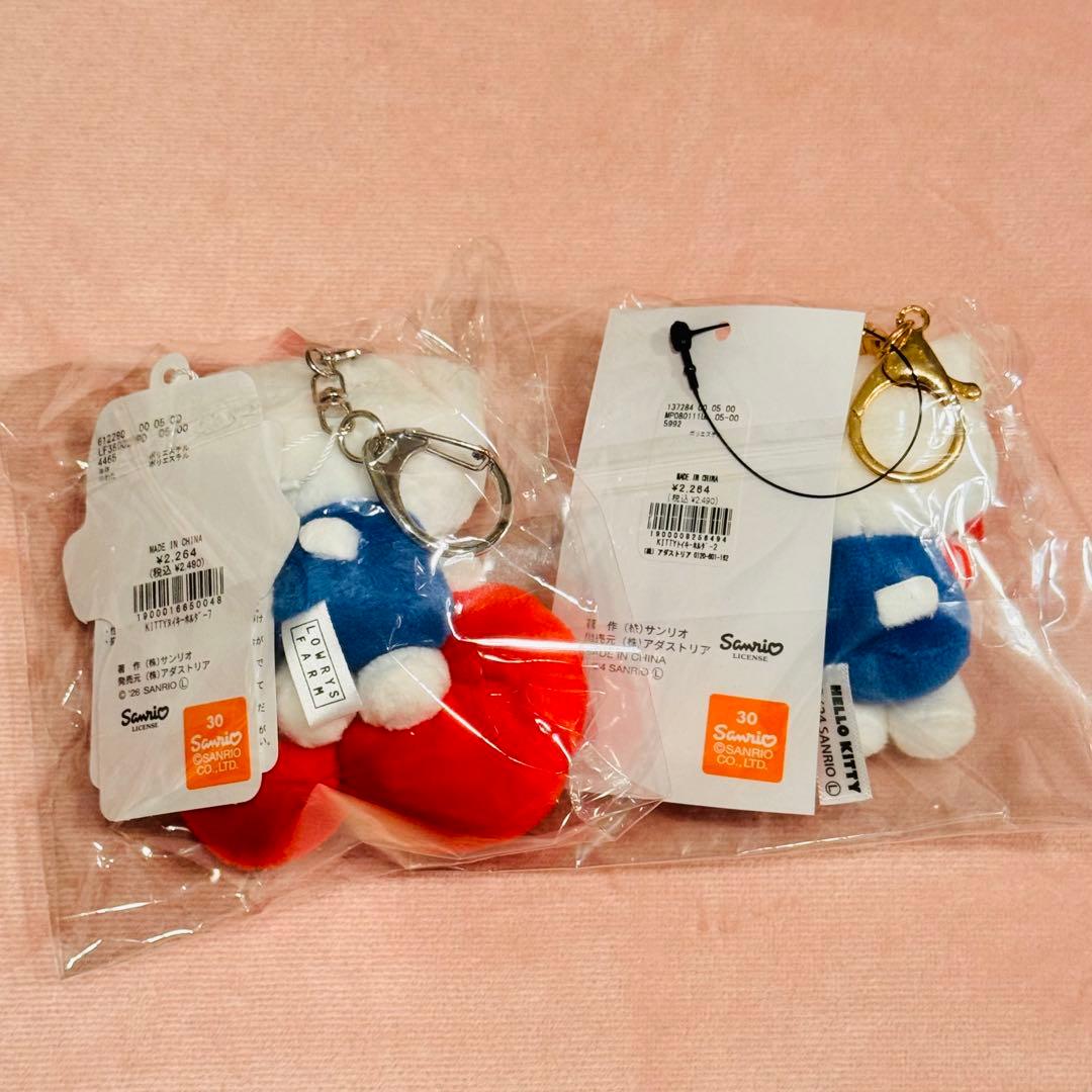 ✨新品　me% ローリーズファーム　ハローキティ　キーホルダー　リボンノリ　2点