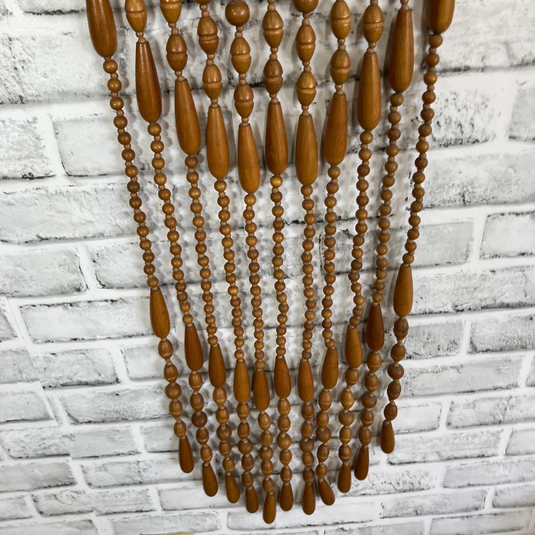 B-2 昭和レトロ 珠のれん 玉のれん 木製 ビンテージ アーチ型 当時物