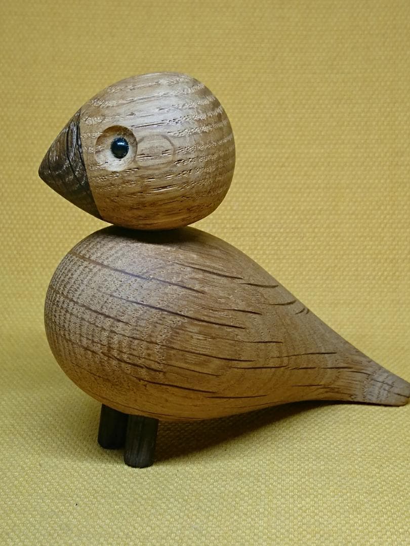 【美品】鳥　木彫　北欧　オブジェ　置物　インテリア　工芸品　美術品　A2633