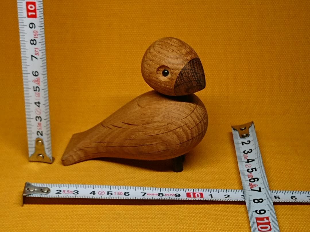 【美品】鳥　木彫　北欧　オブジェ　置物　インテリア　工芸品　美術品　A2633