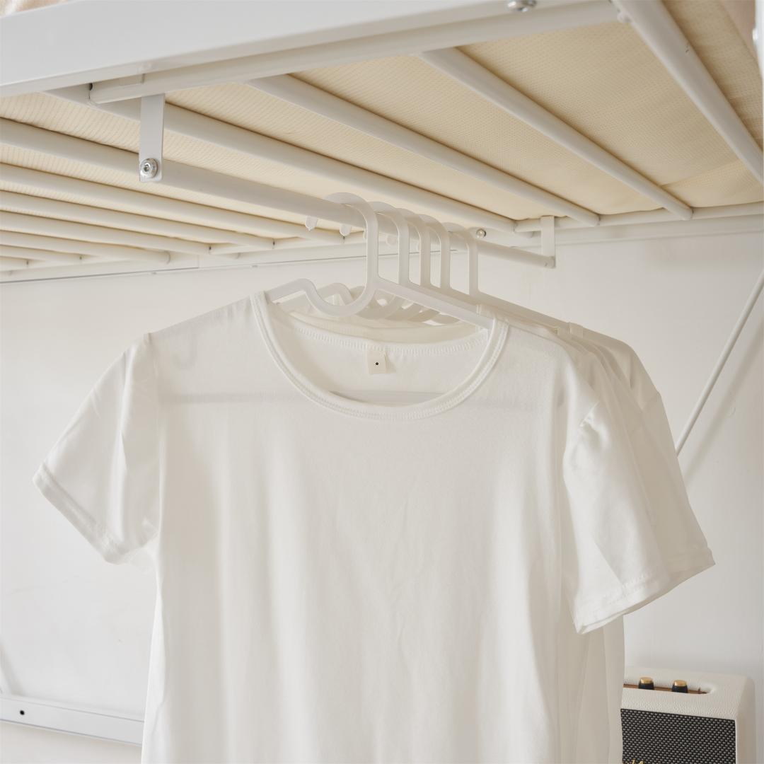 ロフトベッド シングル コンセント付き子供部屋 スチール 耐震　WHITE