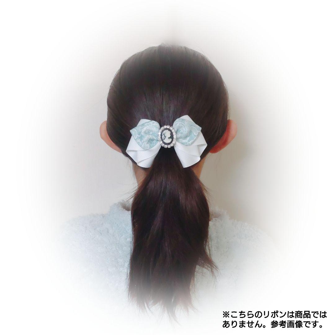 確認　ヘアゴム　ヘアリボン　1079　ふんわり　レース　ピンク