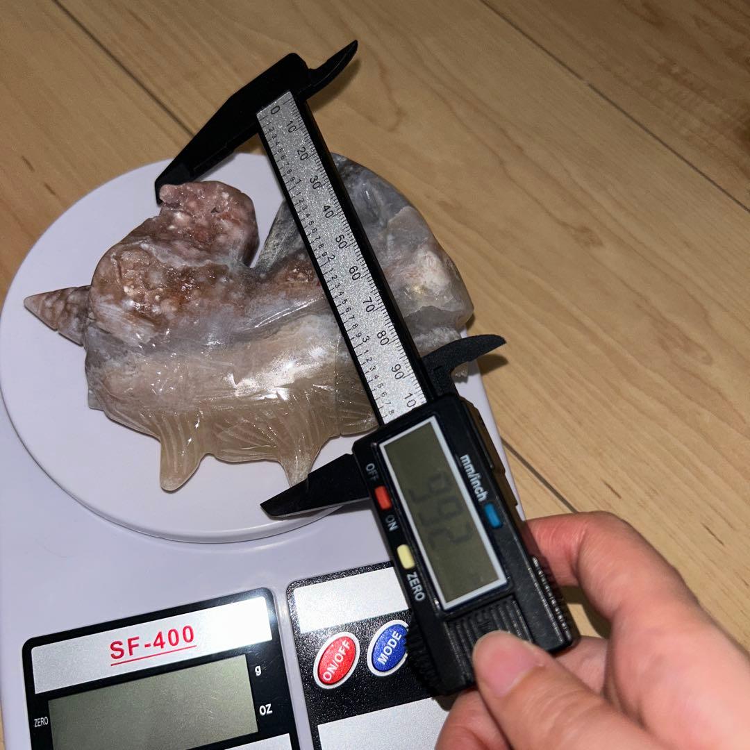 ピンクアメジスト ユニコーン 結晶 天然石 431g bigサイズ