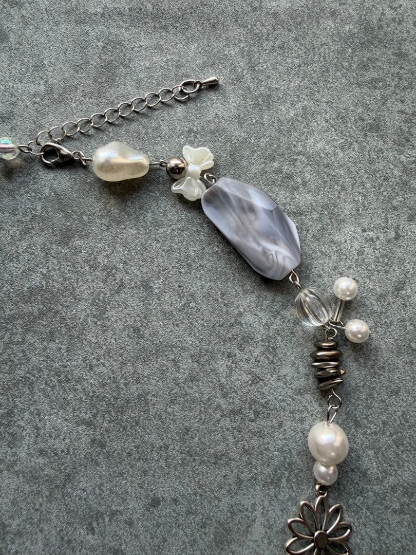 ネックレス・ペンダント No.7 youphoria necklace white big ribbon