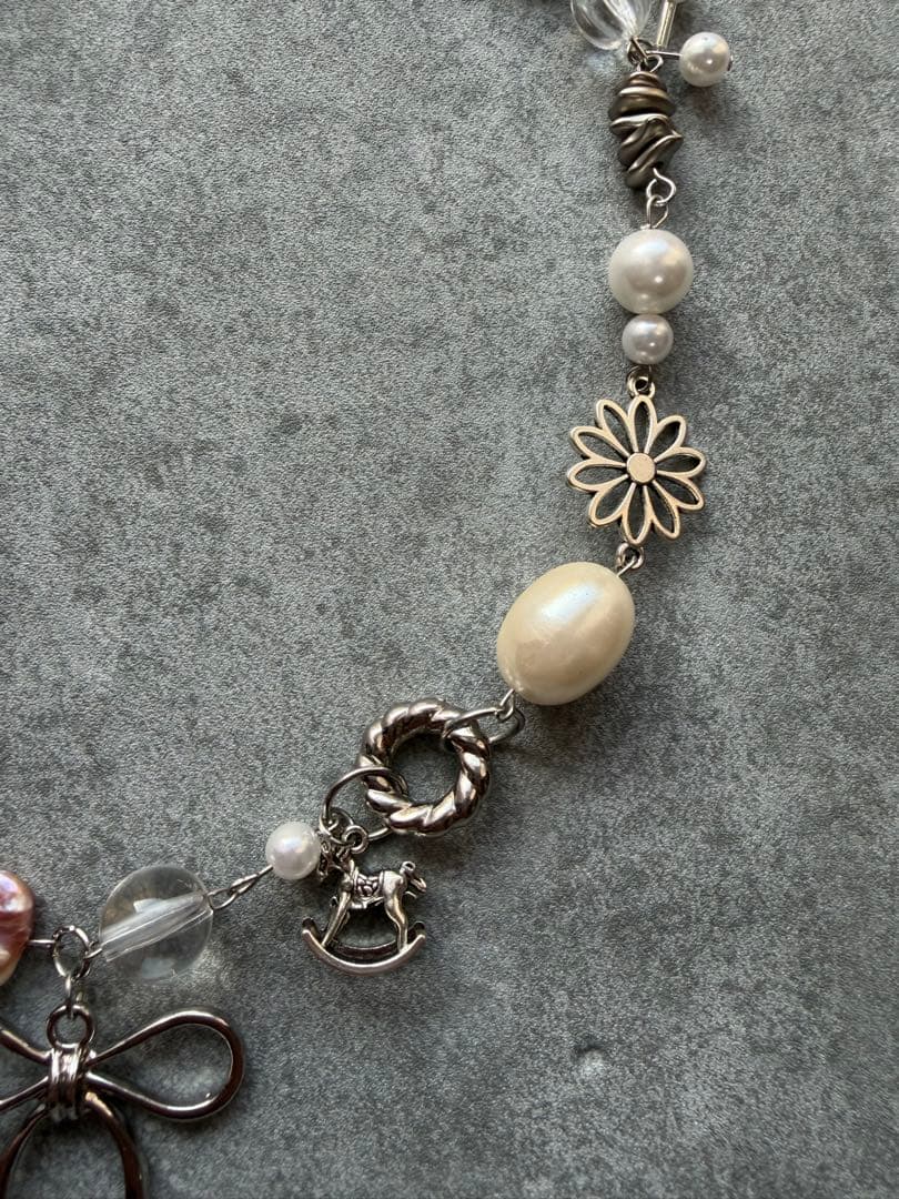 ネックレス・ペンダント No.7 youphoria necklace white big ribbon