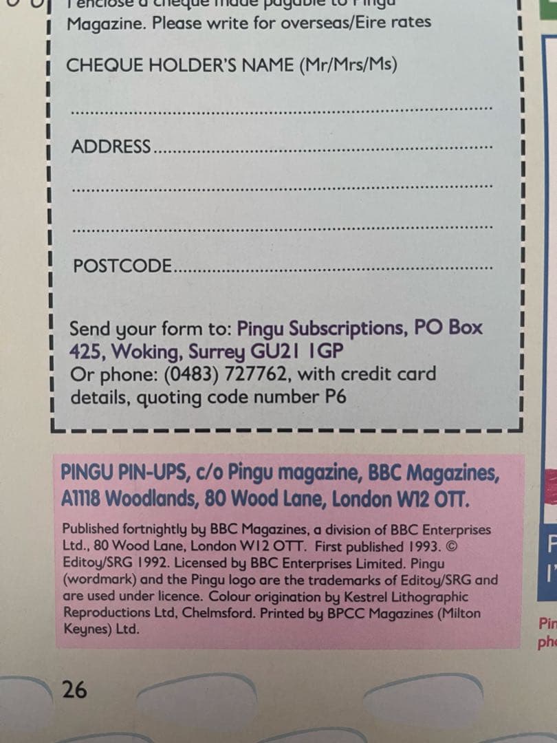 【希少】ピングー PINGU issue6,7 BBCマガジン キッズペーパー誌