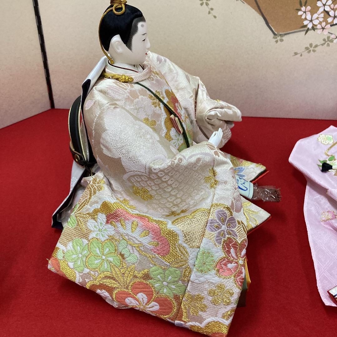B5−１　豪華な衣裳　十番親王　ひな人形殿と姫　親王飾り　雛人形　雛飾り