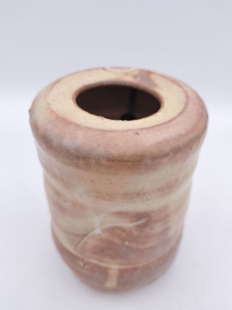 c098 掛花入　萩 旅枕 松龍山 緑栄 木箱 茶道具 古物