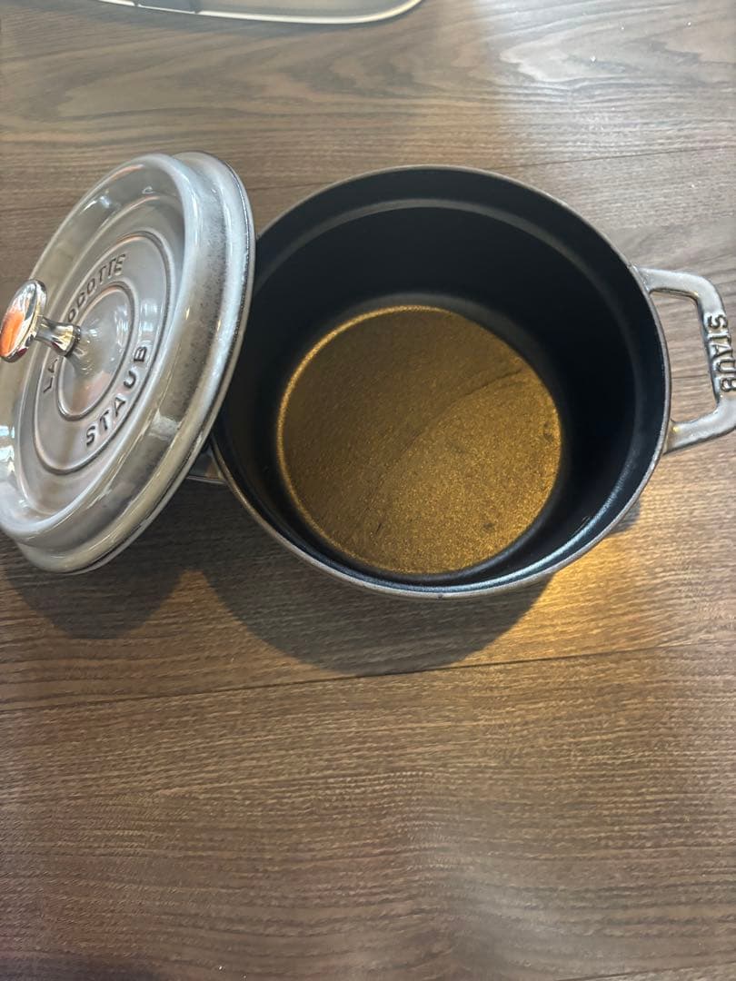 STAUB La Cocotte 両手鍋 グレー 約2０センチ