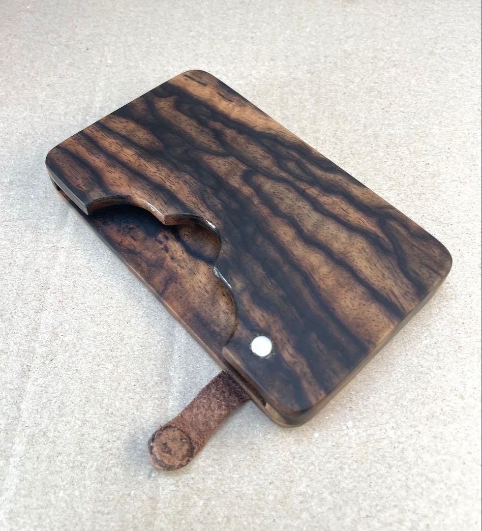 黒柿木製ダークブラウン名刺入れ