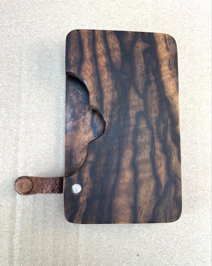 黒柿木製ダークブラウン名刺入れ