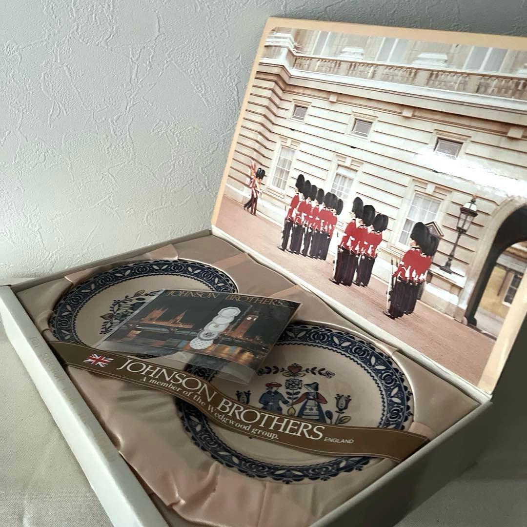 イギリス製ジョンソン・ブラザーズ　丸皿【５枚】未使用　元箱有