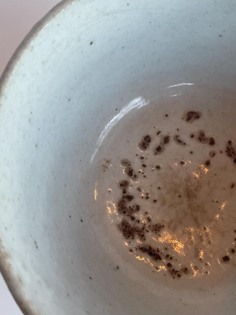 古渡 白磁碗 清代中後期 中国 南方民窯 唐物 茶碗 14.5cm 古陶磁 古玩