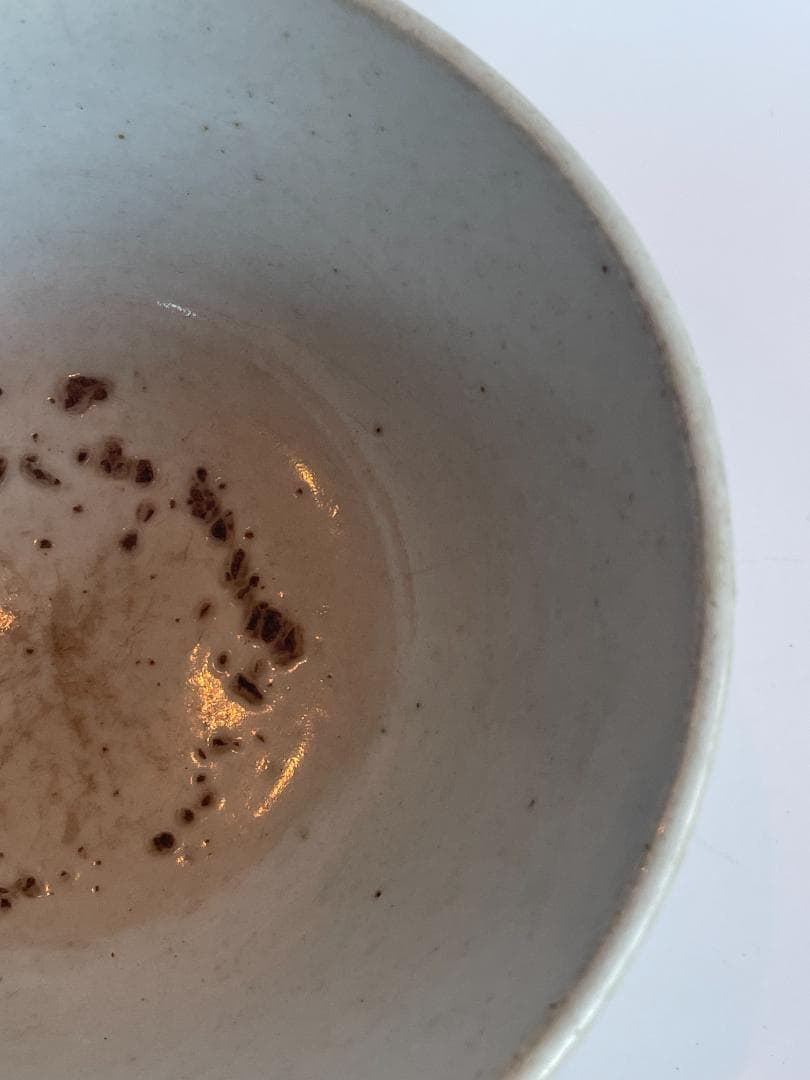 古渡 白磁碗 清代中後期 中国 南方民窯 唐物 茶碗 14.5cm 古陶磁 古玩