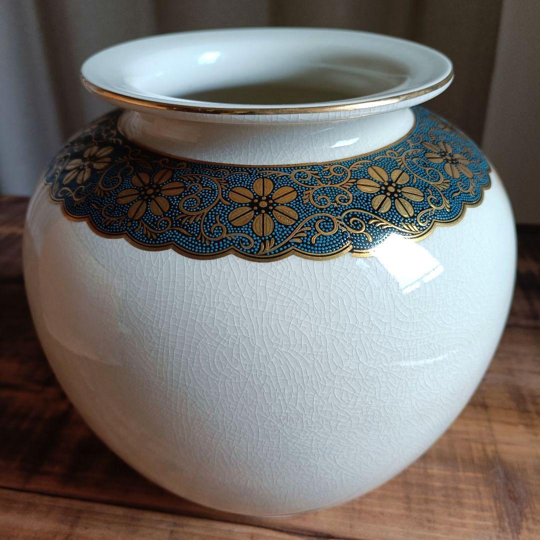 【九谷焼】孔雀 色絵牡丹 花瓶