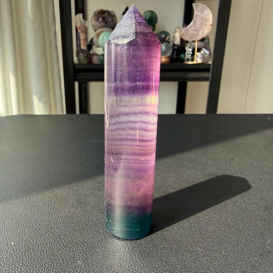 【tomo】天然石フローライトのポイント　置物NO.031008