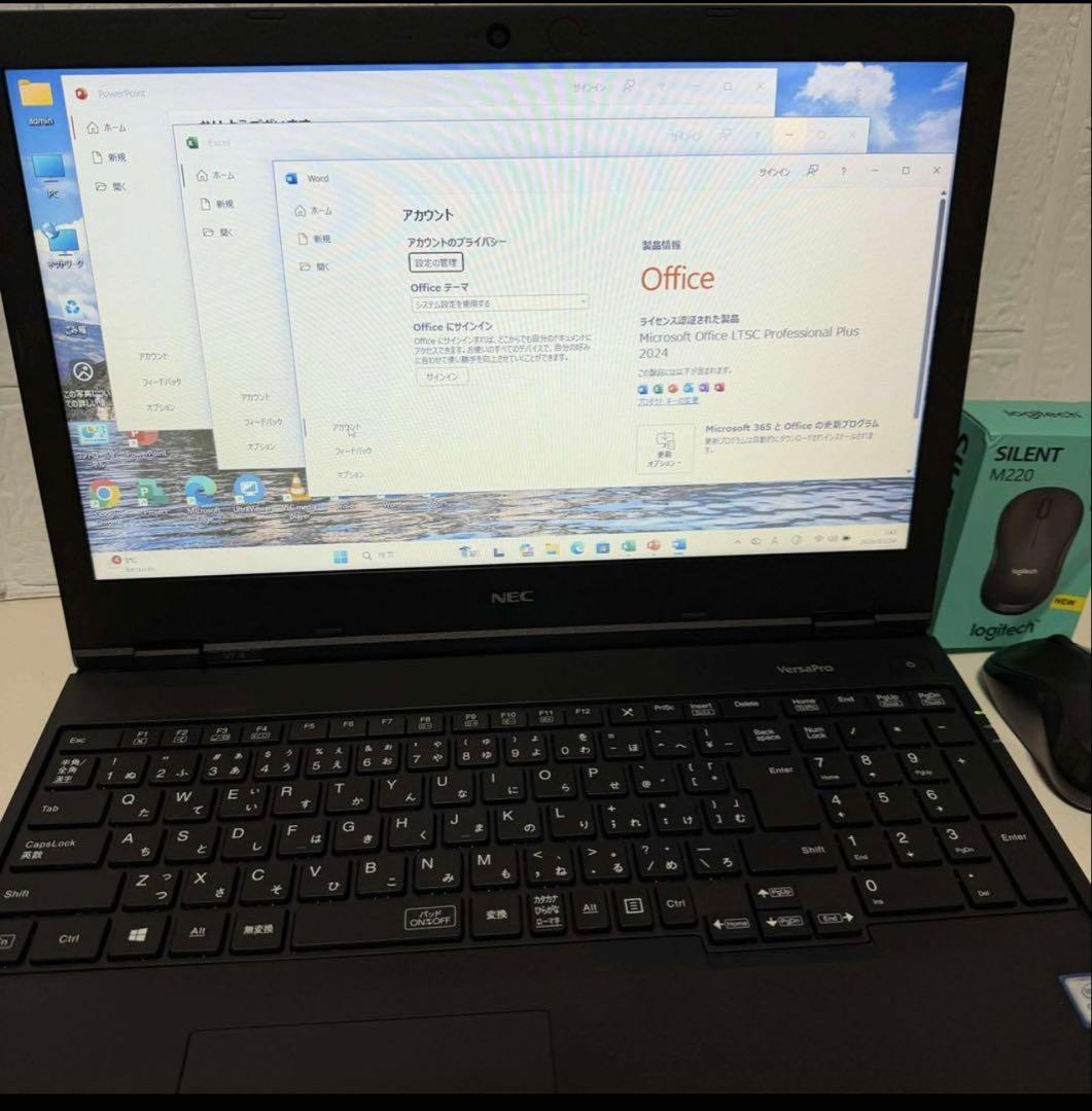 Windows11オフィス付き　SSD メモリ8GB 第8世代　NECノートPC