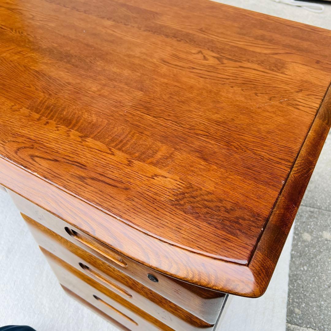 文机　座机　デスク　テーブル　鍵付き　レトロ