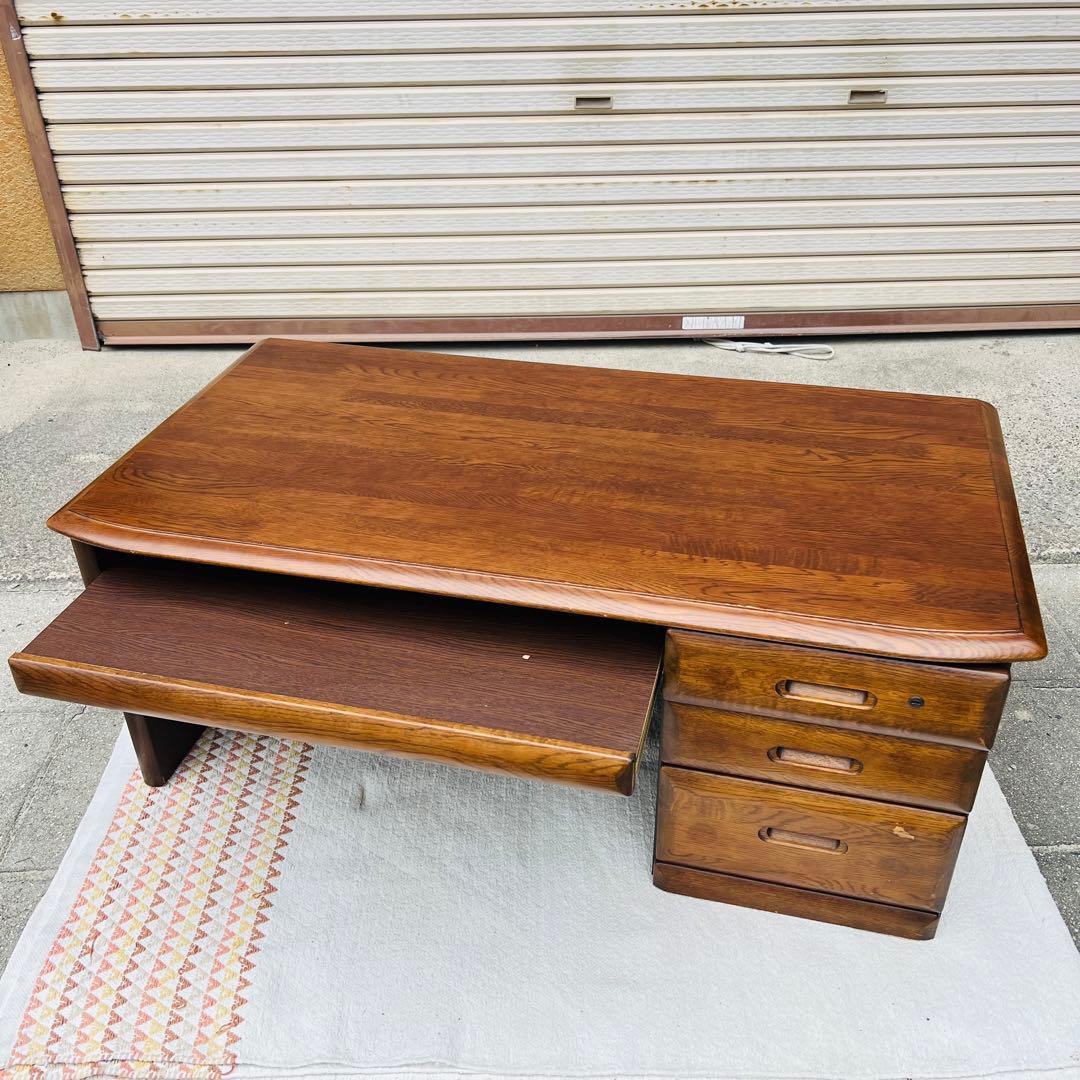 文机　座机　デスク　テーブル　鍵付き　レトロ