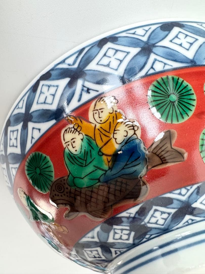 II-5645 九谷焼 九谷木米 お茶碗 5点 セット 食器 自宅保管品