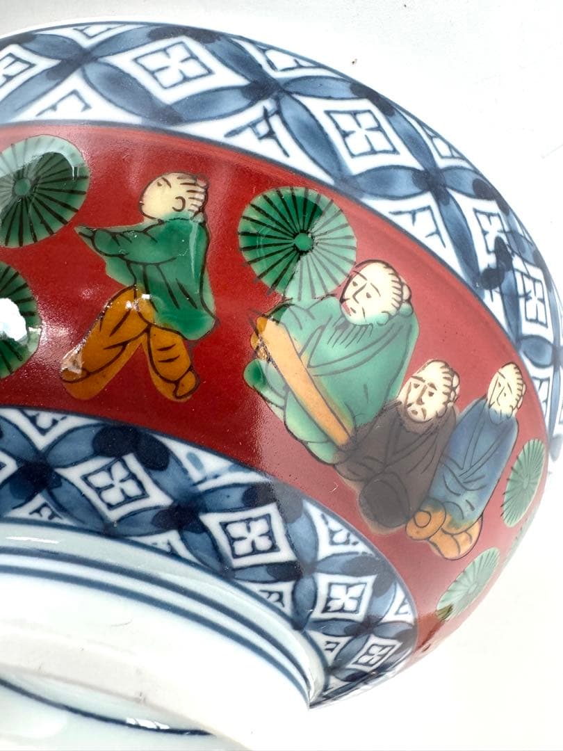 II-5645 九谷焼 九谷木米 お茶碗 5点 セット 食器 自宅保管品