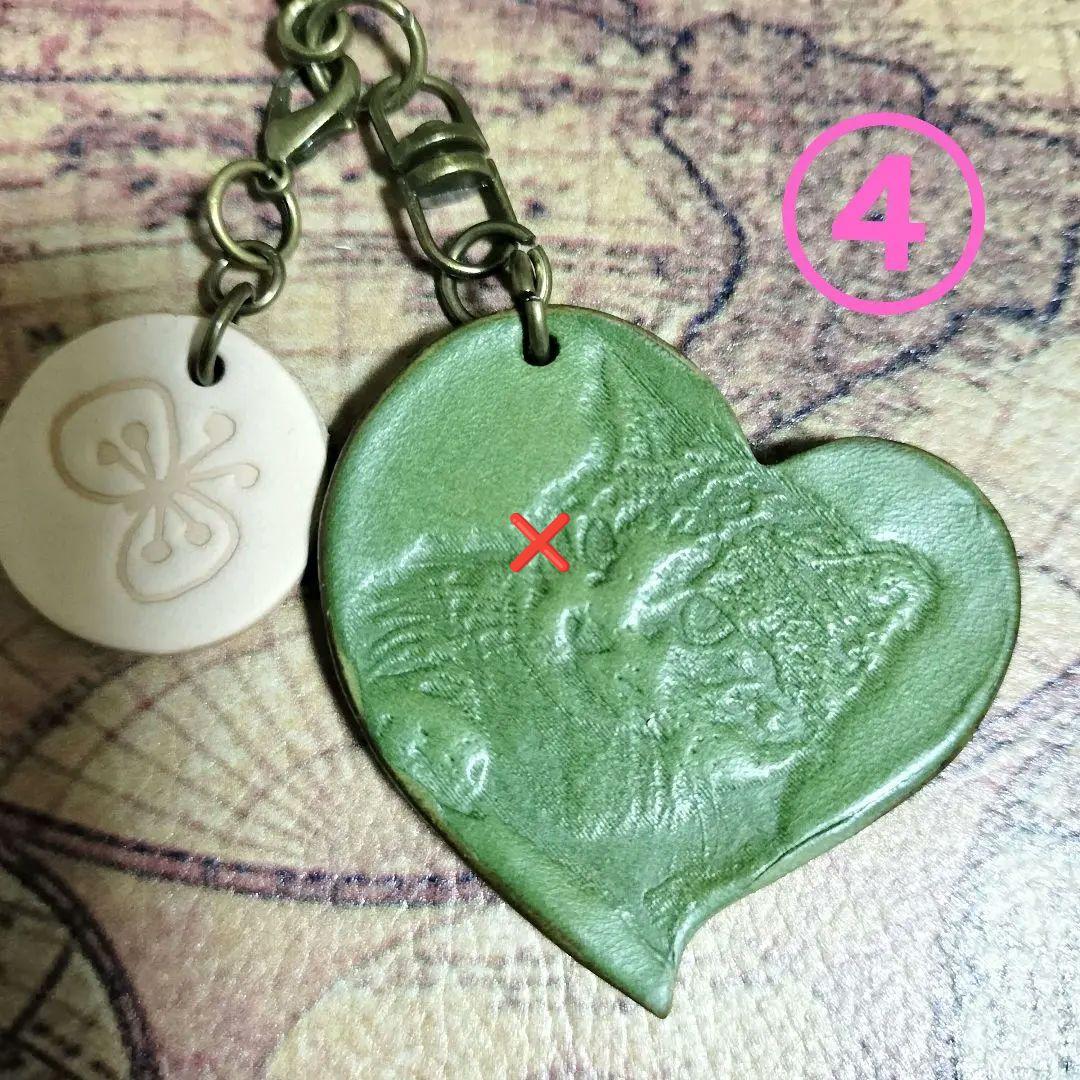 本革レザー猫キーホルダー キーリングハンドメイドレザークラフト2個セット