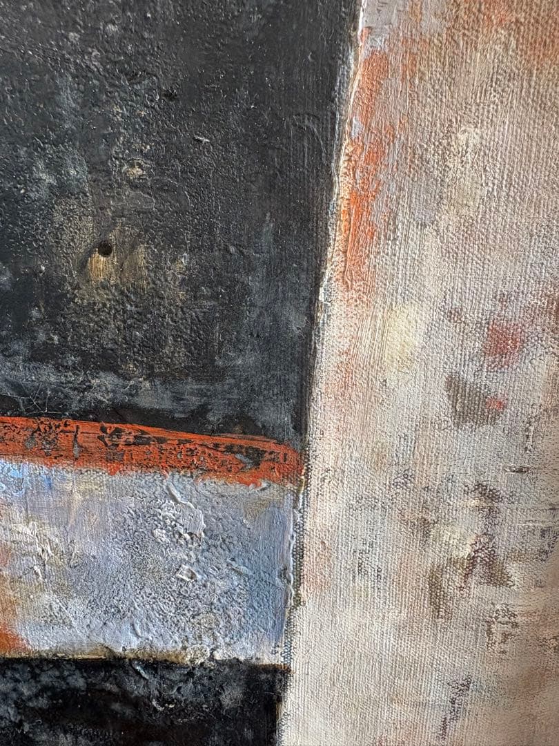 竹中三郎　油絵「アトリエの静物」　額入　出品作品