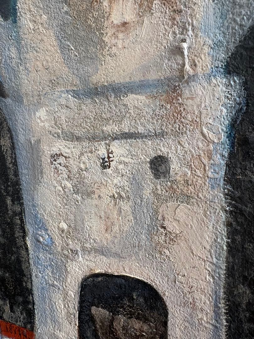 竹中三郎　油絵「アトリエの静物」　額入　出品作品