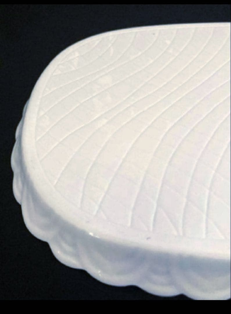 【超希少‼️美品】有田焼　藤巻窯　青白磁　青白瓷　楕円型皿5客揃　横幅約22 ㎝