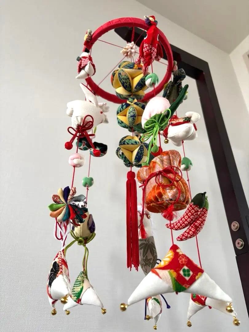 吊るし飾り　桃の節句の輪下げ(中)② 吊るし雛