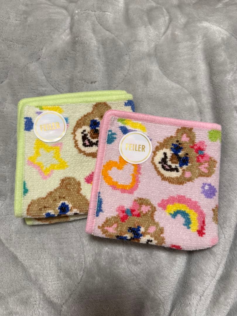 新品　FEILER ハンカチタオル 2枚セット　ハッピーポップニナニコ