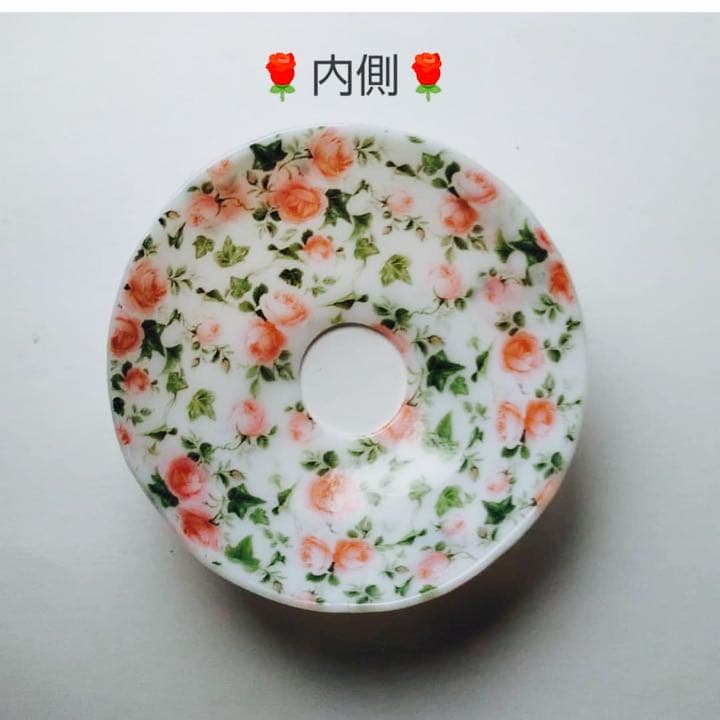 紅い薔薇のステンドグラスランプ