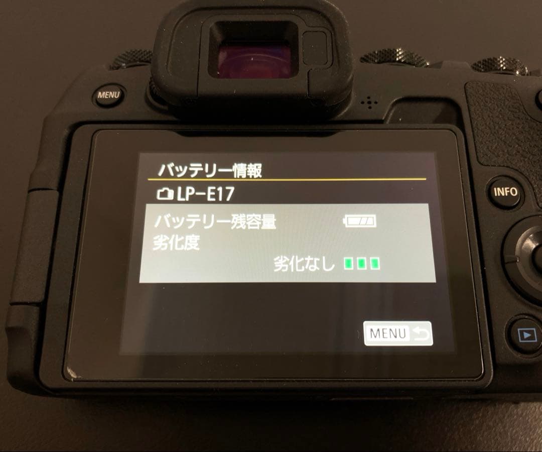 Canon EOS Rミラーレスカメラ本体バッテリー2個付き