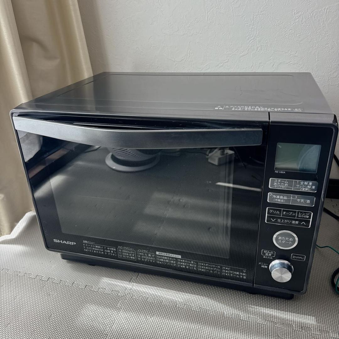 SHARP RE-V80A-B 2017年製 オーブンレンジ 美品