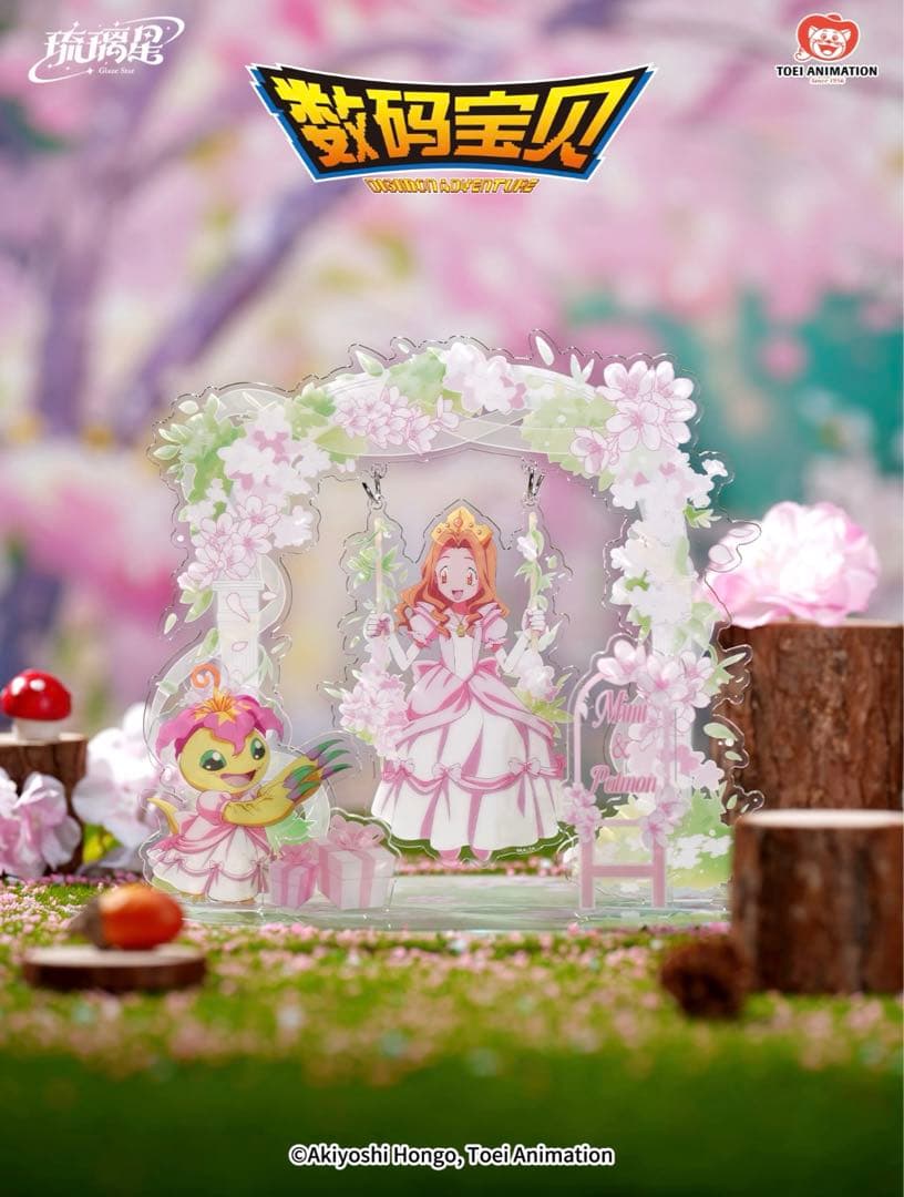 デジモン 太刀川ミミ 缶バッジ アクスタ 特典カード 3点セット 海外限定